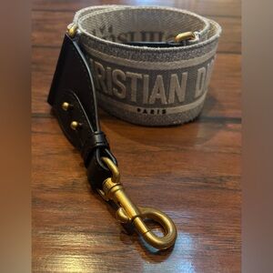 Christian Dior AUTHENTIC Canvas Embroidered Shoulder Strap.